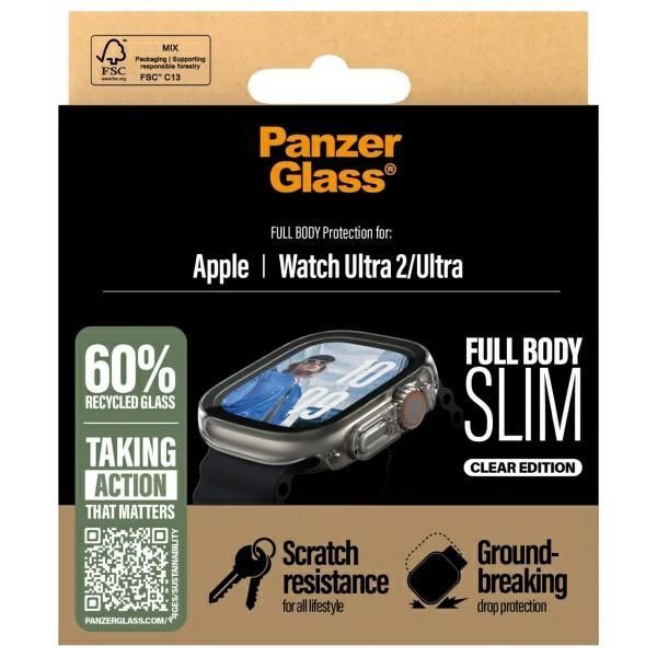 Cits mobilo telefonu aksesuārs Panzer Glass PanzerGlass Full Body Slim Apple Watch Ultra 2 / Ultra 49mm Clear/Transparent 3715