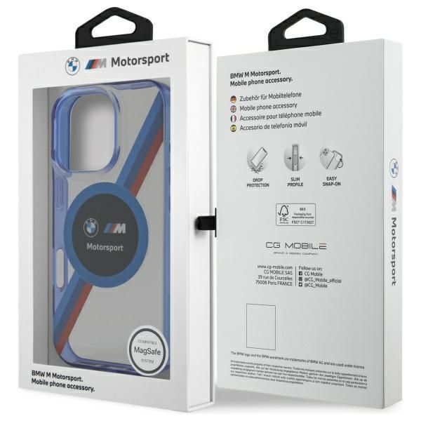 Muu telefoni lisavarustus BMW BMW BMHMP16X23HTPUT iPhone 16 Pro Max 6.9" transparent hardcase Motosport IML Circle MagSafe