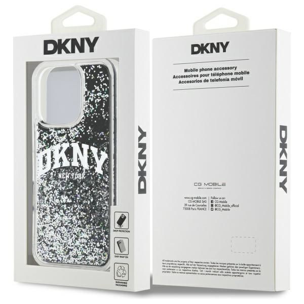 Muu telefoni lisavarustus DKNY DKNY DKHCP16XLBNAEK iPhone 16 Pro Max 6.9" black/black hardcase Liquid Glitter Arch Logo