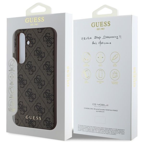 Muu telefoni lisavarustus Guess Guess GUHCS24FEG4GFBR S24 FE S721 brown/brown hardcase 4G Metal Gold Logo