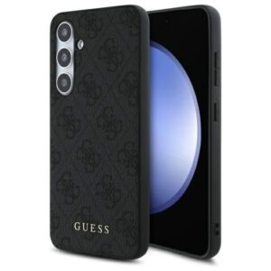 Cits mobilo telefonu aksesuārs Guess  Guess GUHCS24FEG4GFGR S24 FE S721 gray/gray hardcase 4G Metal Gold Logo 