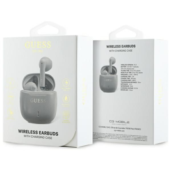 Other Phone Accessory Guess Guess Bluetooth headphones GUTWSJ14ESGE TWS + docking station taupe Printed Classic Logo
