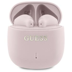 Cits mobilo telefonu aksesuārs Guess  Guess Bluetooth headphones GUTWSJ14ESGP TWS + docking station pink/pink Printed Classic Logo