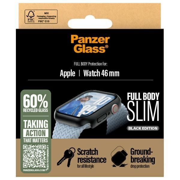 Cits mobilo telefonu aksesuārs Panzer Glass PanzerGlass Snappie Full Body Apple Watch 10 46mm black/black 3717