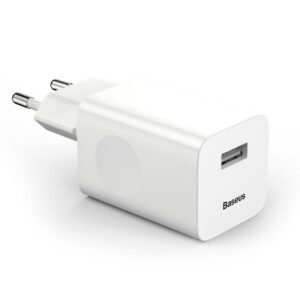 Adapteris Baseus  Baseus Charging Quick Charger CCALL-BX02 USB-A 24W QC 3.0 Network Charger - White