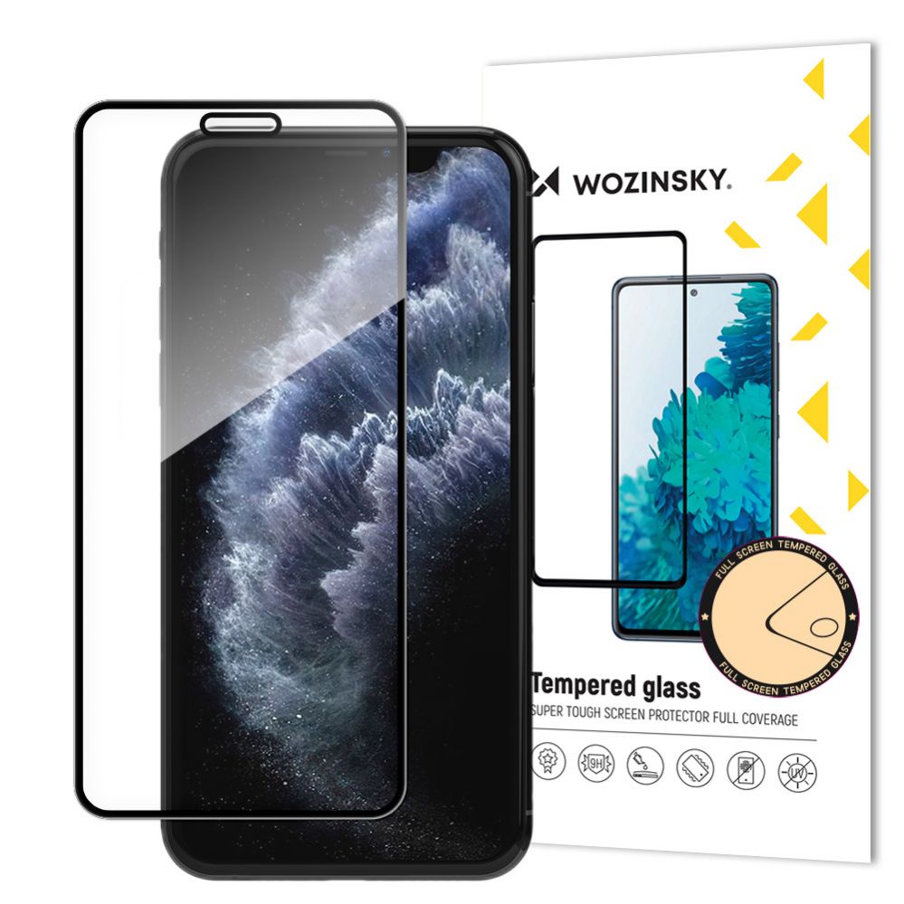 Aizsargstikls Wozinsky Wozinsky super tough full glue tempered glass full screen with frame case friendly Apple iphone 11 pro / iphone xs / iphone x black
