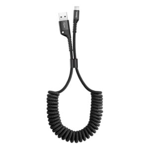 Kabelis Baseus  Baseus Fish Eye spring USB-A / Lightning 2A cable 1m - black
