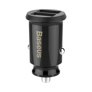 Adapteris Baseus  Baseus Grain Car Charger CCALL-ML01 mini charger 2x USB-A 3.1A - black