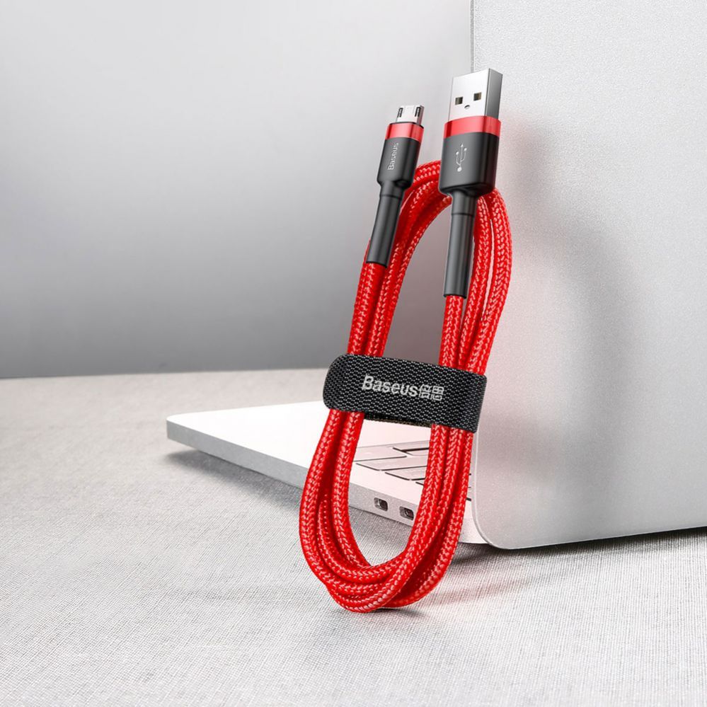 Cable Baseus Baseus Cafule Cable CAMKLF-B09 USB-A / micro USB 2.4A 1 m - red