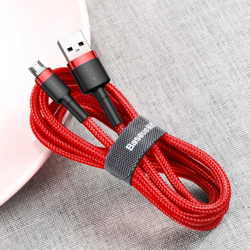 Cable Baseus Baseus Cafule Cable CAMKLF-B09 USB-A / micro USB 2.4A 1 m - red