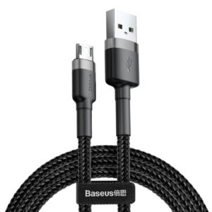 Kabelis Baseus  Baseus Cafule Cable CAMKLF-BG1 USB-A / micro USB 2.4A 1 m - black-gray