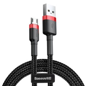 Kabelis Baseus  Baseus Cafule Cable CAMKLF-C91 USB-A / micro USB 1.5A 2 m - black and red