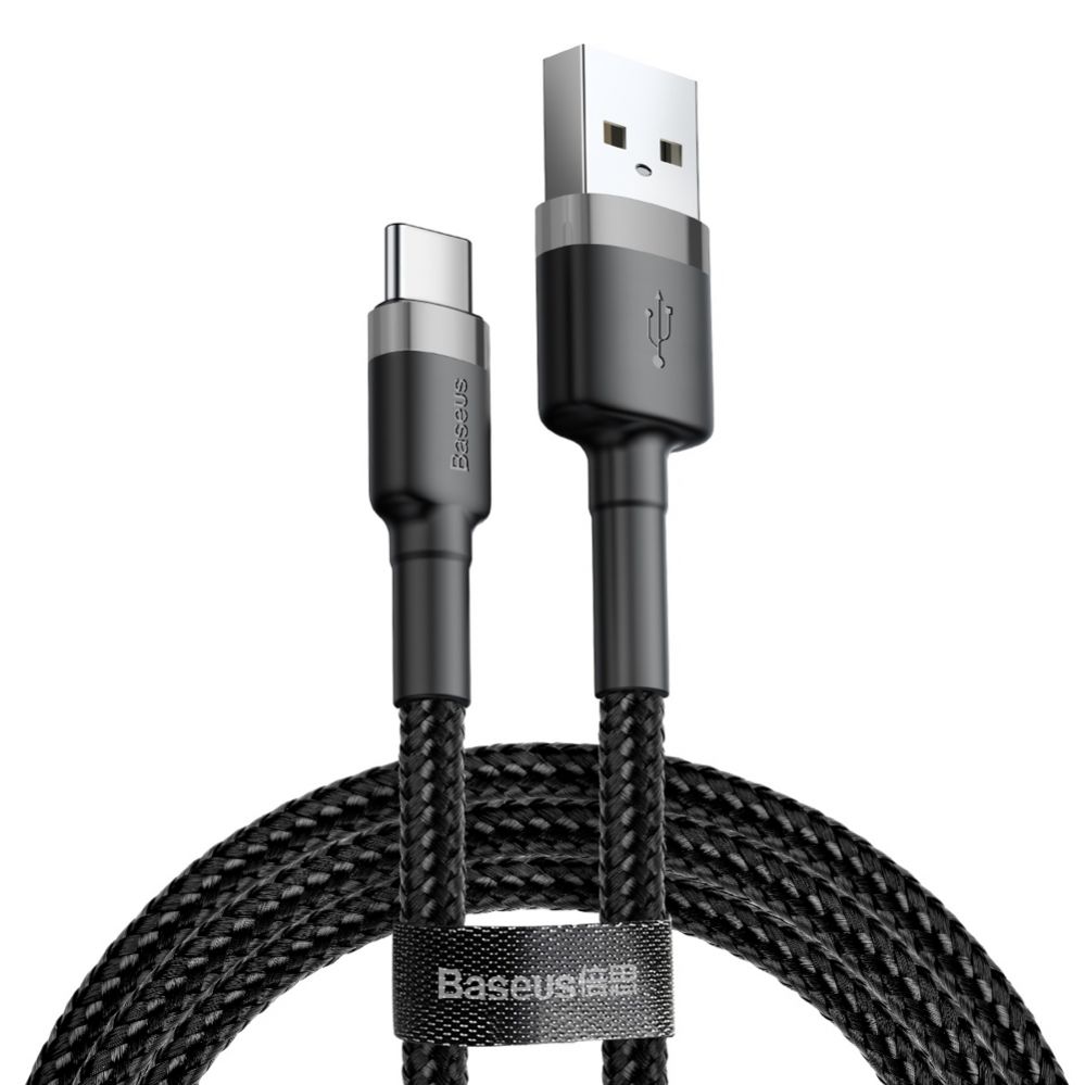 Cable Baseus Baseus Cafule USB-A / USB-C QC 3.0 3A cable 0.5 m - black-gray