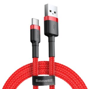 Cable Baseus  Baseus Cafule USB-A / USB-C QC 3.0 3A cable 1 m - red 