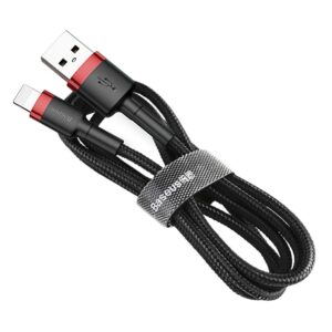 Cable Baseus  Baseus Cafule USB-A / Lightning 2.4A QC 3.0 cable 0.5 m - black and red 