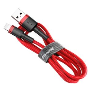 Cable Baseus  Baseus Cafule USB-A / Lightning 2.4A QC 3.0 cable 1 m - red 