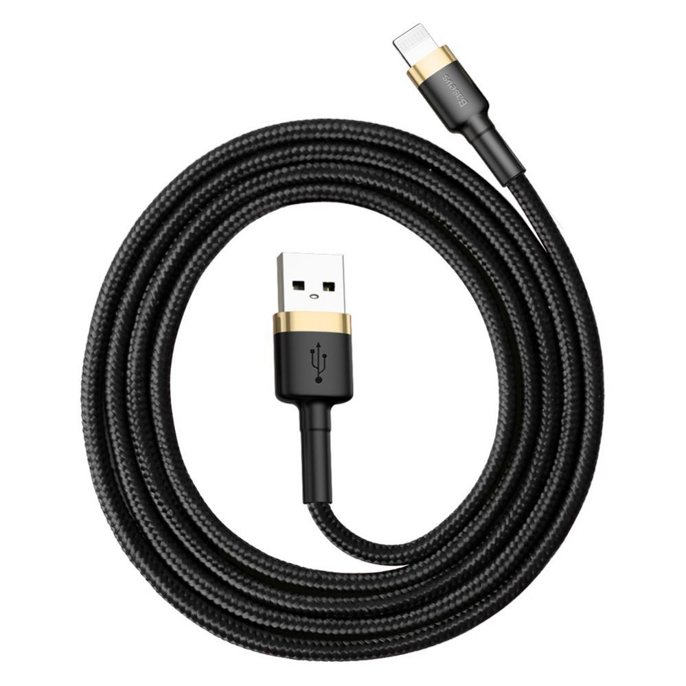 Cable Baseus Baseus Cafule USB-A / Lightning 2.4A QC 3.0 cable 1 m - black and gold