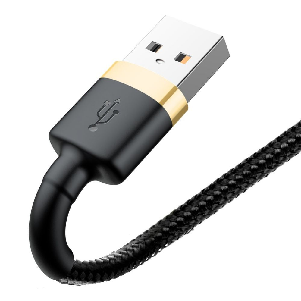 Cable Baseus Baseus Cafule USB-A / Lightning 2.4A QC 3.0 cable 1 m - black and gold