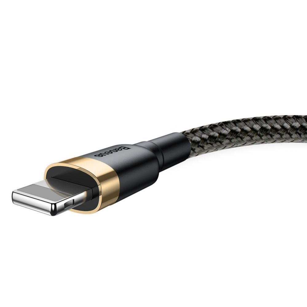 Cable Baseus Baseus Cafule USB-A / Lightning 2.4A QC 3.0 cable 1 m - black and gold