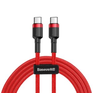 Cable Baseus  Baseus CATKLF-G09 USB-C - USB-C PD QC cable 60W 3A 480Mb/s 1m - red 