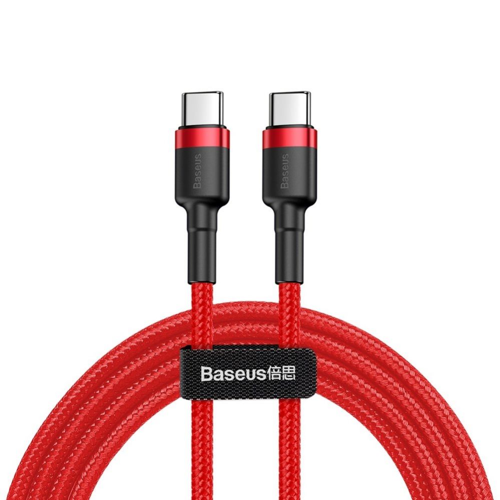 Cable Baseus Baseus CATKLF-G09 USB-C - USB-C PD QC cable 60W 3A 480Mb/s 1m - red