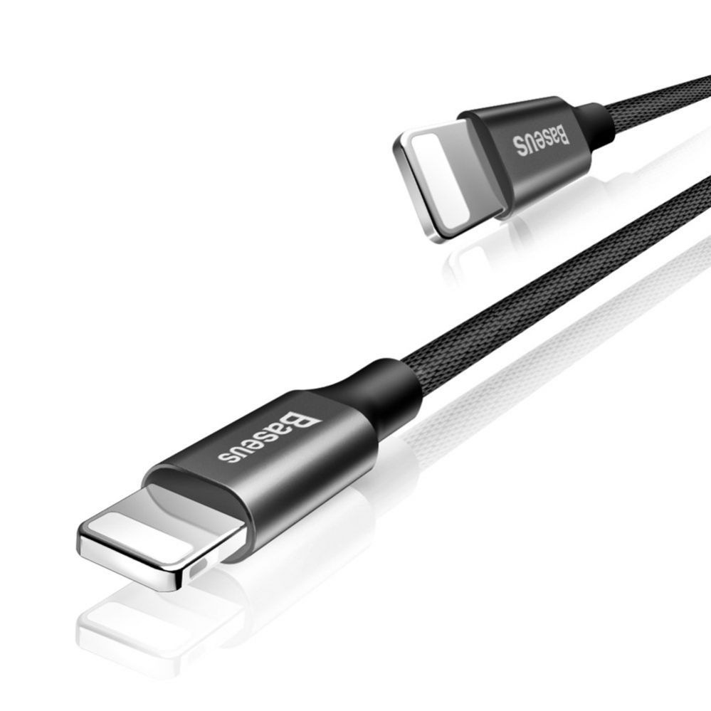 Kabelis Baseus Baseus Yiven fabric braided cable USB / Lightning 1.8M black (CALYW-A01)