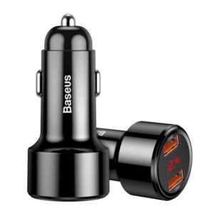 Adapteris Baseus  Baseus Magic Series Dual QC - Quick Charge 3.0 2x USB 45W 6A car charger black (CCMLC20A-01)