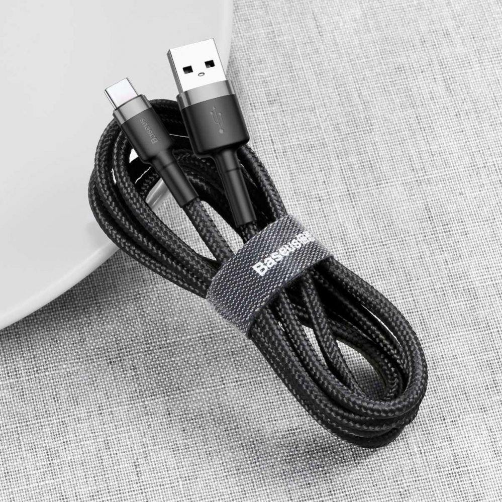 Kaabel Baseus Baseus CAFULE TYPE-C CABLE 300CM GRAY/BLACK Black Grey