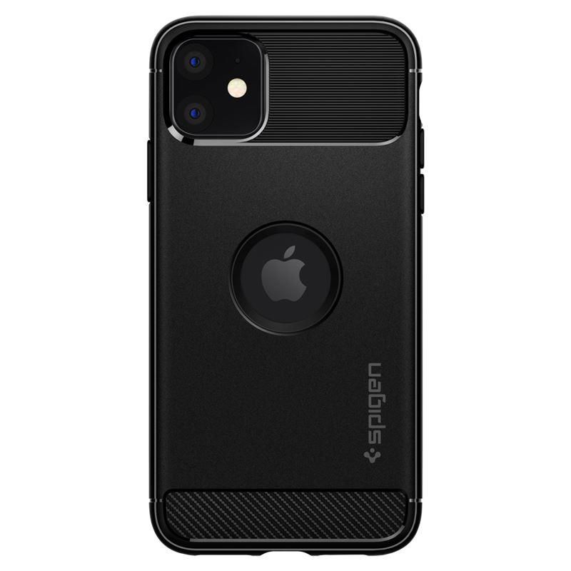 Back panel cover Spigen Spigen Rugged Armor iPhone 11 Case - Matte Black