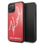 Aizmugurējais vāciņš Karl Lagerfeld  Karl Lagerfeld KLHCN65DLKSRE iPhone 11 Pro Max czerwony/red hard case Signature Glitter 
