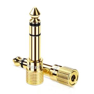 Adapteris Ugreen  adapter 3.5 mm mini jack to 6.3 mm jack adapter gold (20503) Gold