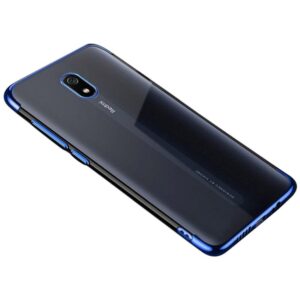 Aizmugurējais vāciņš Hurtel  Clear Color Case Gel TPU Electroplating frame Cover for Xiaomi Redmi 8A blue 