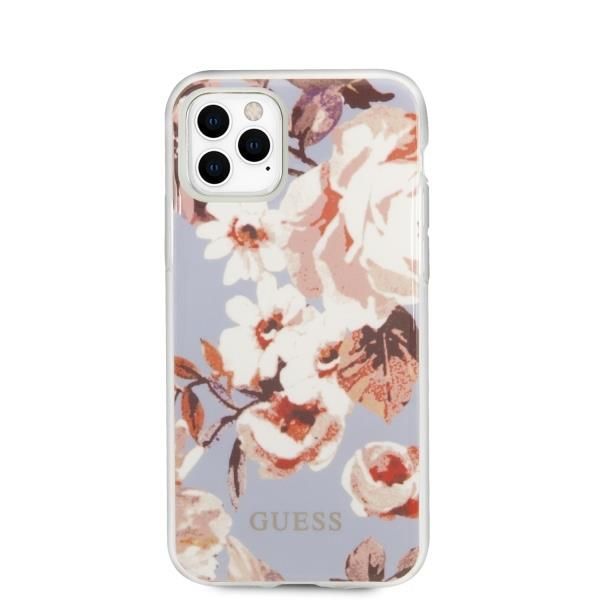 Back panel cover Guess Guess GUHCN65IMLFL02 iPhone 11 Pro Max lilac/lilac N°2 Flower Collection