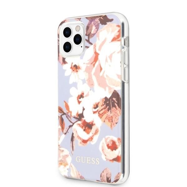 Back panel cover Guess Guess GUHCN65IMLFL02 iPhone 11 Pro Max lilac/lilac N°2 Flower Collection