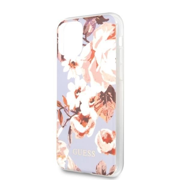 Back panel cover Guess Guess GUHCN65IMLFL02 iPhone 11 Pro Max lilac/lilac N°2 Flower Collection