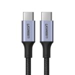 Kabelis Ugreen  Ugreen US316 70427 USB-C - USB-C PD QC FCP cable 100W 5A 480Mb/s 1m - gray Black
