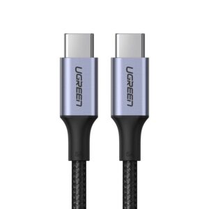 Cable Ugreen  Ugreen US316 70427 USB-C - USB-C PD QC FCP cable 100W 5A 480Mb/s 1m - gray Black