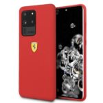 Back panel cover Ferrari  Ferrari Hardcase FESSIHCS69RE S20 Ultra G988 red/red Silicone