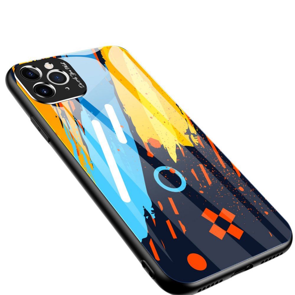 Back panel cover Hurtel Color Glass Case Durable Cover with Tempered Glass Back and camera cover iPhone 11 Pro Max pattern 1