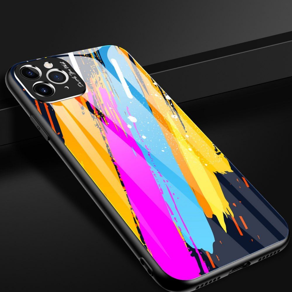Back panel cover Hurtel Color Glass Case Durable Cover with Tempered Glass Back and camera cover iPhone 11 Pro Max pattern 1