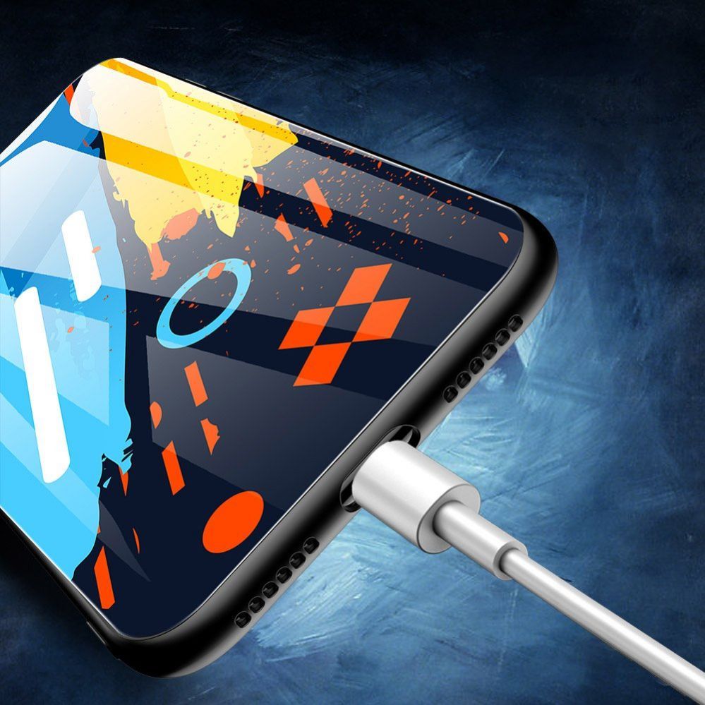 Back panel cover Hurtel Color Glass Case Durable Cover with Tempered Glass Back and camera cover iPhone 11 Pro Max pattern 1