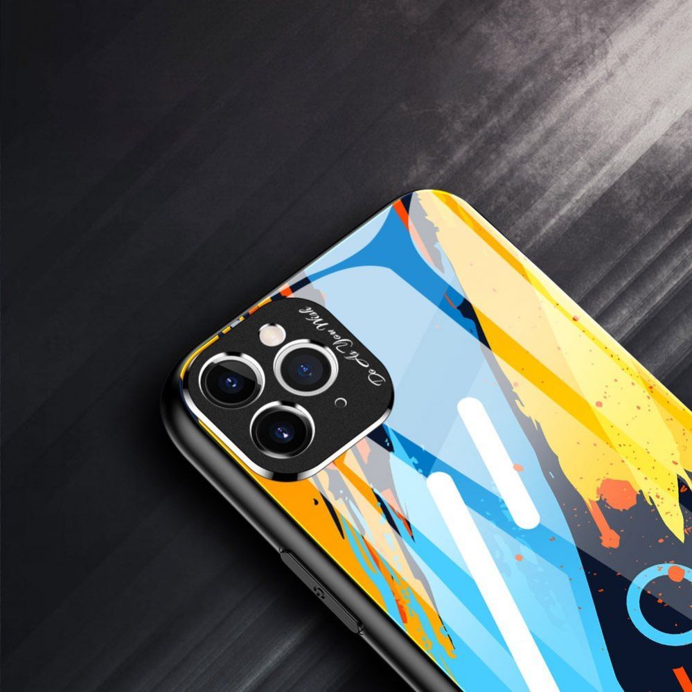 Back panel cover Hurtel Color Glass Case Durable Cover with Tempered Glass Back and camera cover iPhone 11 Pro Max pattern 1