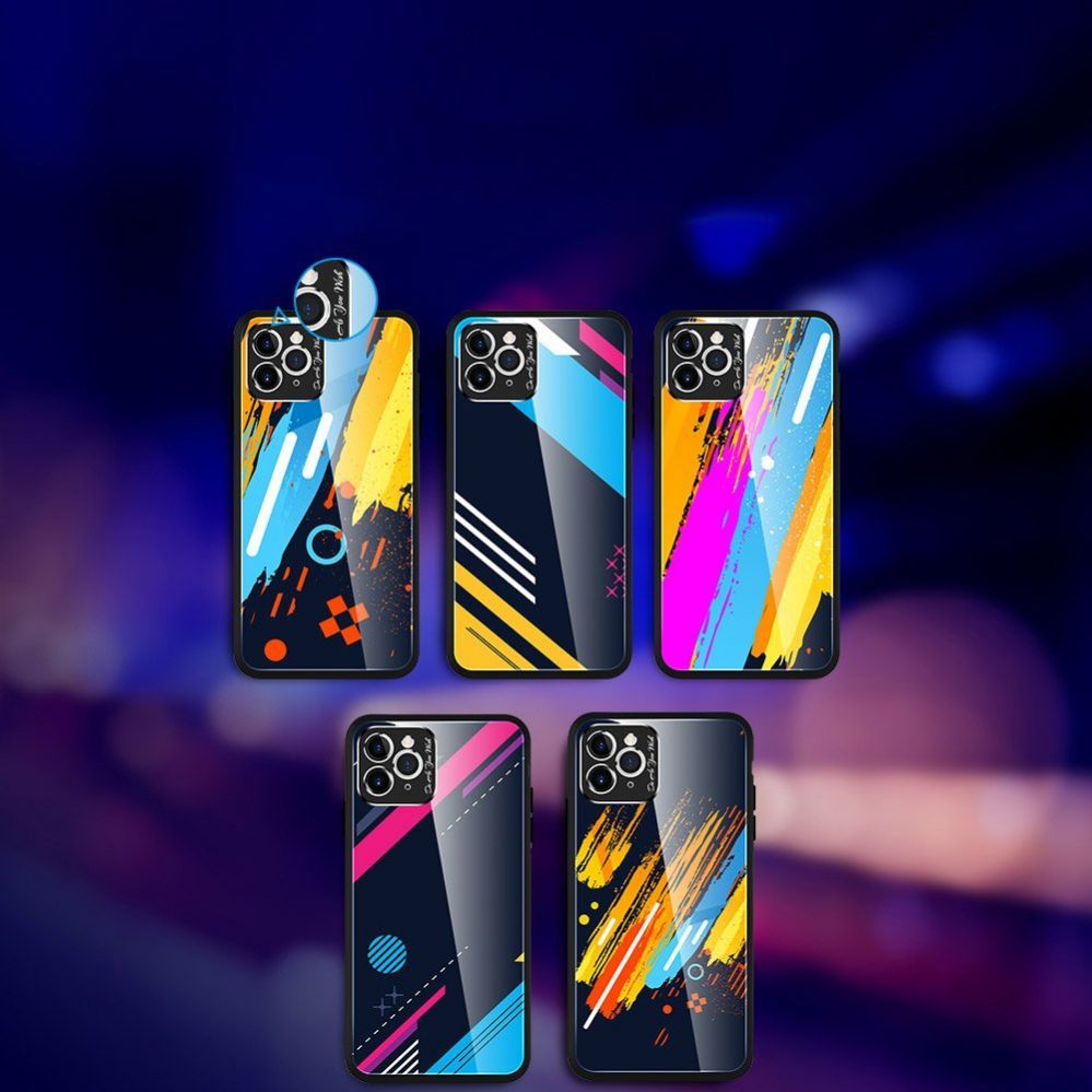 Back panel cover Hurtel Color Glass Case Durable Cover with Tempered Glass Back and camera cover iPhone 11 Pro Max pattern 1