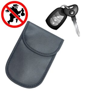 Other Hurtel  Anti-theft Car Key Pouch Radio Blocking Pouch Keyless Faraday Box Faraday Cage 14cm with 10cm Black 