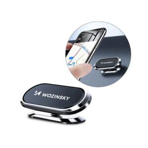 Auto holder Wozinsky  Wozinsky Self-adhesive Magnetic 360 Car Dashboard Mount Silver (WMH-06) 