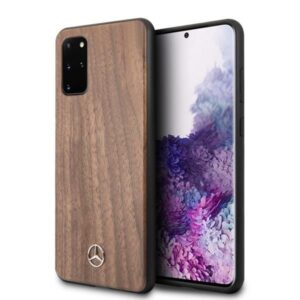 Nugarėlės dėklai Mercedes-Benz  Mercedes Wood Line Walnut Case for Samsung Galaxy S20+ - Brown 