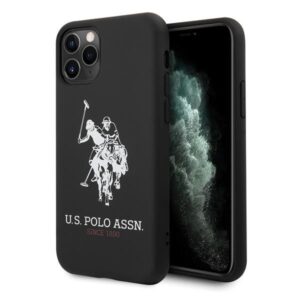 Aizmugurējais vāciņš U.S. Polo PU  US Polo USHCN65SLHRBK iPhone 11 Pro Max czarny/black Silicone Collection 