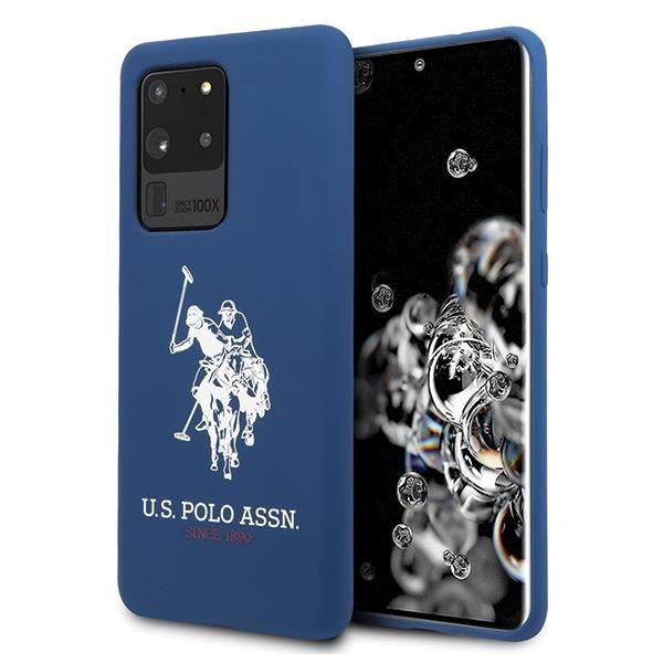 Back panel cover U.S. Polo PU US Polo USHCS69SLHRNV S20 Ultra G988 granatowy/navy Silicone Collection