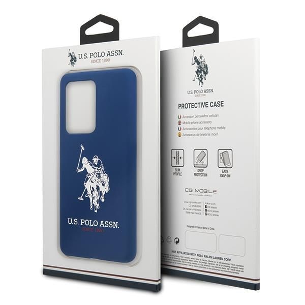 Back panel cover U.S. Polo PU US Polo USHCS69SLHRNV S20 Ultra G988 granatowy/navy Silicone Collection