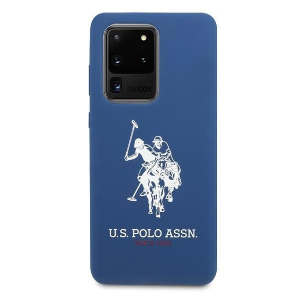 Back panel cover U.S. Polo PU US Polo USHCS69SLHRNV S20 Ultra G988 granatowy/navy Silicone Collection